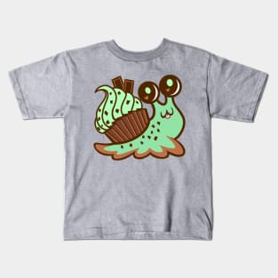 Mint Chocolate Snail Kids T-Shirt